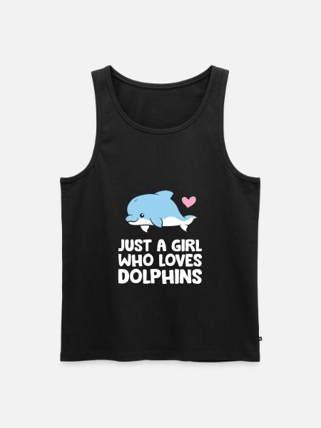 Just a Girl Who Loves Dolphins - Men's Premium Organic Tank Top - black