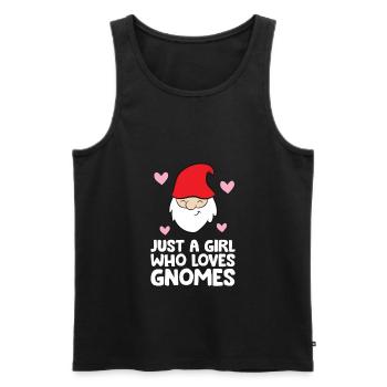 Nur ein Mädchen, das Zwerge liebt - Männer Premium Bio Tank Top - Schwarz - Vorne - Michal (187cm)