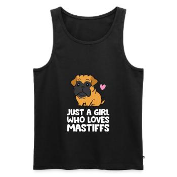 Nur ein Mädchen, das italienische Mastiffs liebt - Männer Premium Bio Tank Top - Schwarz - Vorne - AI Model Male 178 light (178cm)