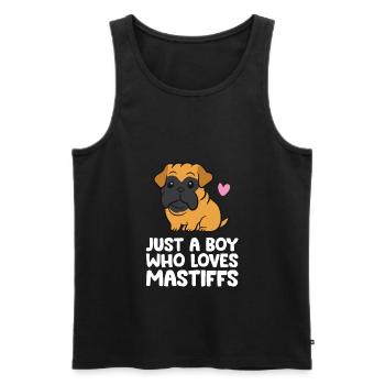 Nur ein Junge, der italienische Doggen liebt - Männer Premium Bio Tank Top - Schwarz - Vorne - AI Model Male 178 light (178cm)