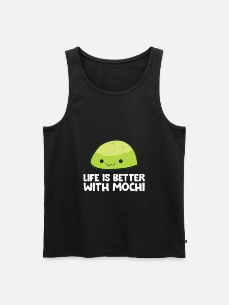 Life Is Better With Mochi - Men's Premium Organic Tank Top - black