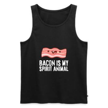 Bacon Is My Spirit Animal Funny Bacon - Men's Premium Organic Tank Top - black - Front - AI Model Male 178 light (178cm)