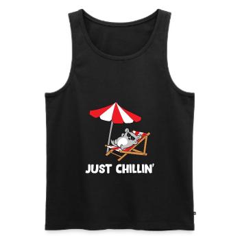 Cute Chinchillin Chinchilla Owner Funny Pet - Männer Premium Bio Tank Top - Schwarz - Vorne - AI Model Male 178 light (178cm)