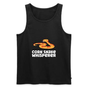 Corn Snake Whisperer - Men's Premium Organic Tank Top - black - Front - AI Model Male 178 light (178cm)