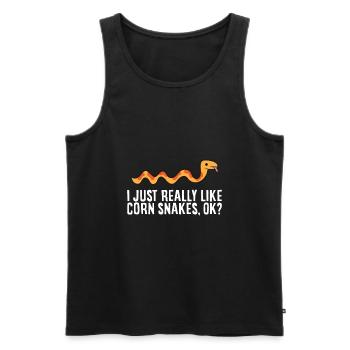 I Just Really Like Corn Snakes - Men's Premium Organic Tank Top - black - Front - AI Model Male 178 light (178cm)