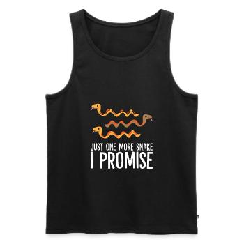Corn Snake Lover Just One More Snake I Promise - Men's Premium Organic Tank Top - black - Front - AI Model Male 178 light (178cm)