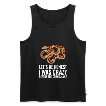 Let's Be Honest I Was Crazy Before The Corn Snake - Men's Premium Organic Tank Top - black - Front - AI Model Male 178 light (178cm)