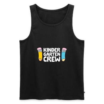 Kindergarten Crew - Men's Premium Organic Tank Top - black - Front - AI Model Male 178 light (178cm)