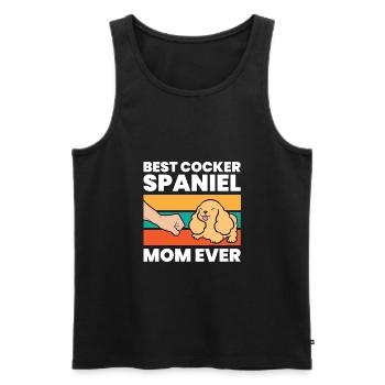 Meilleure maman Cocker Spaniel de tous les temps - Débardeur bio Premium Homme - noir - Devant - AI Model Male 178 light (178cm)