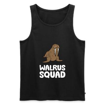 Walrus Squad Ocean Animal Funny Walrus Squad - Men's Premium Organic Tank Top - black - Front - Michal (187cm)