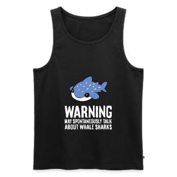 L’avertissement peut parler spontanément des requins-baleines - Débardeur bio Premium Homme - noir - Devant - Michal (187cm)