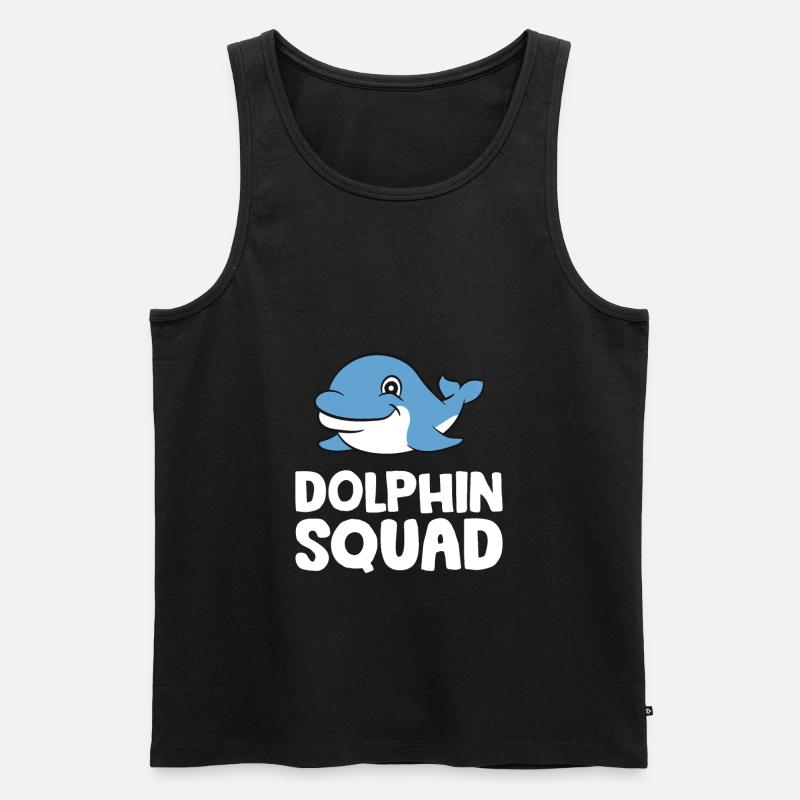 Dolphin Squad Team Dolphin - Men's Premium Organic Tank Top - black