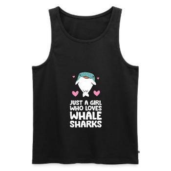 Just a Girl Who Loves Whale Sharks - Men's Premium Organic Tank Top - black - Front - Michal (187cm)