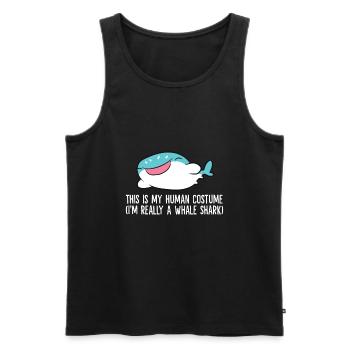 This Is My Human Costume I'm Really A Whale Shark - Men's Premium Organic Tank Top - black - Front - Michal (187cm)
