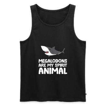 Megalodons Are My Spirit Animal Megalodon Shark - Men's Premium Organic Tank Top - black - Front - Michal (187cm)