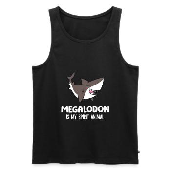 Megalodon Is My Spirit Animal Cute Megalodon Shark - Men's Premium Organic Tank Top - black - Front - Michal (187cm)