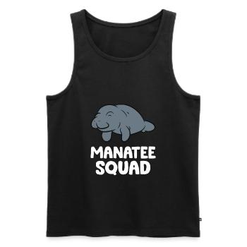 Manatee-Kader Team Manatee - Männer Premium Bio Tank Top - Schwarz - Vorne - AI Model Male 178 light (178cm)