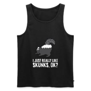 Skunk Lover I Just Really Like Skunks Ok? - Men's Premium Organic Tank Top - black - Front - Michal (187cm)