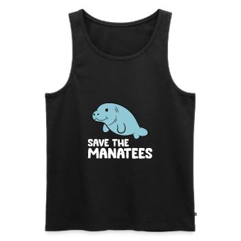 Manatees Ocean Sea Animal Save The Manatees - Men's Premium Organic Tank Top - black - Front - Michal (187cm)