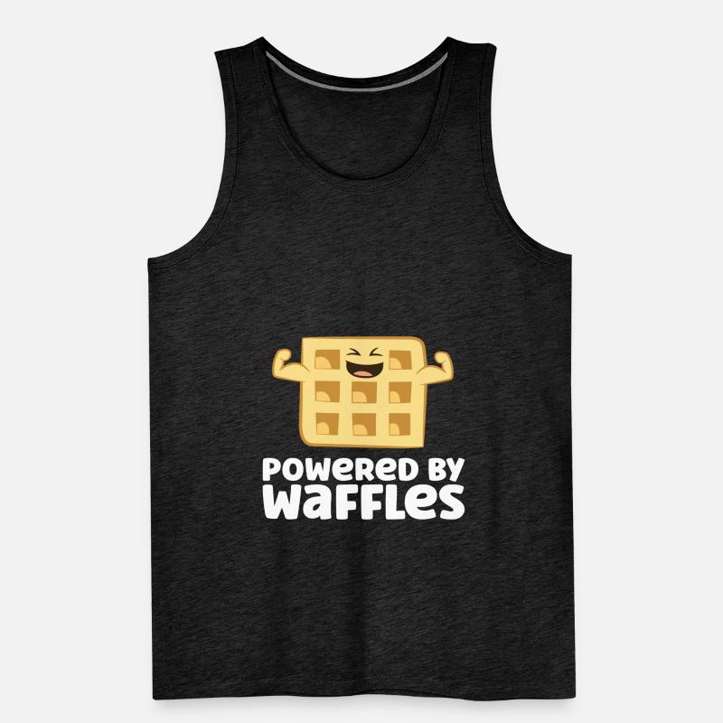Powered By Waffles Men's Premium Organic Tank Top