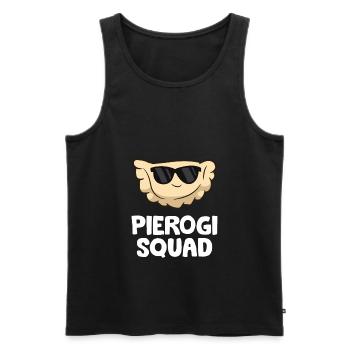 Pierogi Squad Poland Pierogi - Men's Premium Organic Tank Top - black - Front - AI Model Male 178 light (178cm)