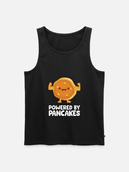 Powered By Pancakes - Men's Premium Organic Tank Top - black