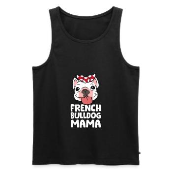Frenchie Mom French Bulldog Dog French Bulldog - Men's Premium Organic Tank Top - black - Front - AI Model Male 178 light (178cm)