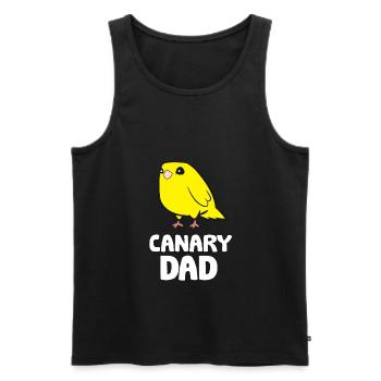 Yellow Canary Bird Canary Dad - Men's Premium Organic Tank Top - black - Front - Michal (187cm)
