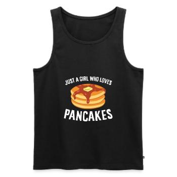 Juste une fille qui aime les crêpes - Débardeur bio Premium Homme - noir - Devant - AI Model Male 178 light (178cm)