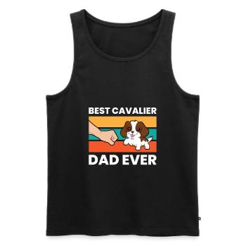 Best Cavalier Dad Ever Cavalier King Charles - Men's Premium Organic Tank Top - black - Front - AI Model Male 178 light (178cm)