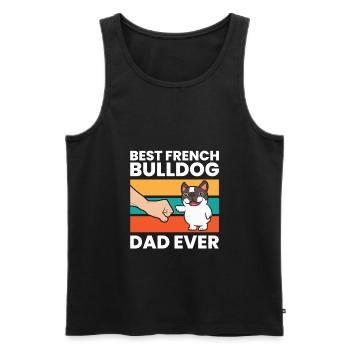 Le meilleur Français bulldog papa de tous - Débardeur bio Premium Homme - noir - Devant - Michal (187cm)