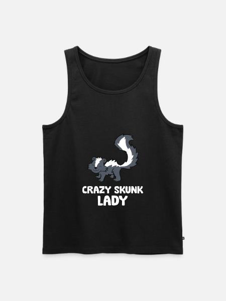 Crazy Skunk Lady - Men's Premium Organic Tank Top - black