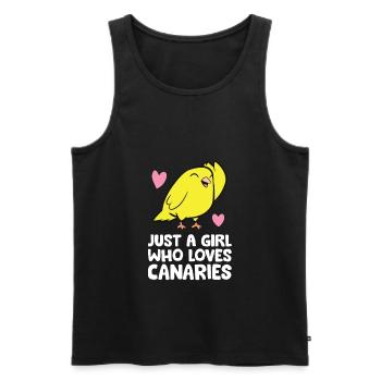 Just a Girl Who Loves Canaries Cute Canary Bird - Men's Premium Organic Tank Top - black - Front - Michal (187cm)