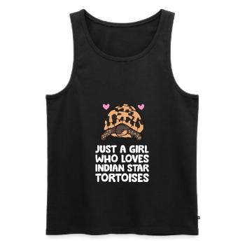 Nur ein Mädchen, das indische Sternschildkröten - Männer Premium Bio Tank Top - Schwarz - Vorne - Michal (187cm)