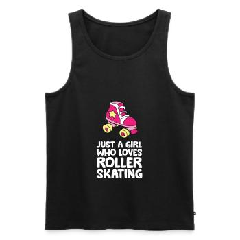 Just a Girl Who Loves Roller Skating - Men's Premium Organic Tank Top - black - Front - Michal (187cm)