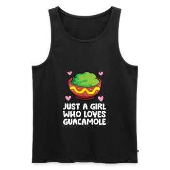 Nur ein Mädchen, das Guacamole liebt - Männer Premium Bio Tank Top - Schwarz - Vorne - AI Model Male 178 light (178cm)
