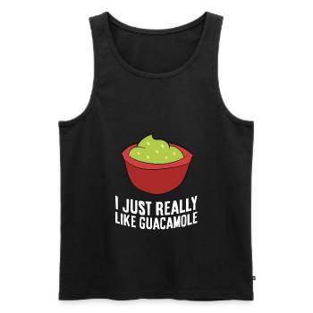 J’aime vraiment l’avocat guacamole - Débardeur bio Premium Homme - noir - Devant - AI Model Male 178 light (178cm)
