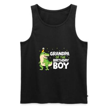 Opa des Geburtstagskindes - Männer Premium Bio Tank Top - Schwarz - Vorne - Michal (187cm)
