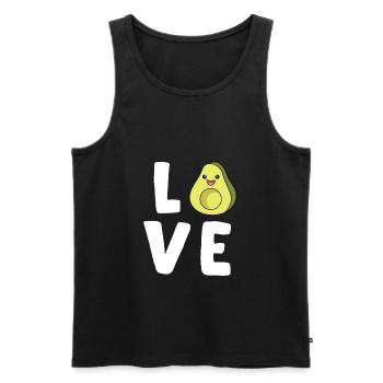 Avocado Lover Cute Avocado - Men's Premium Organic Tank Top - black - Front - AI Model Male 178 light (178cm)