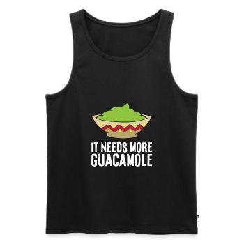 Avocado Lover It Needs More Guacamole - Men's Premium Organic Tank Top - black - Front - Michal (187cm)