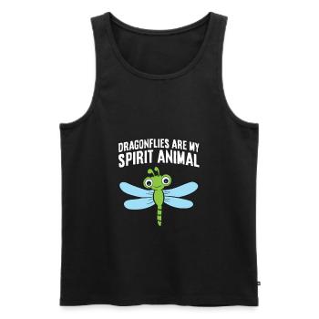 Dragonflies Are My Spirit Animal Cute Dragonfly - Men's Premium Organic Tank Top - black - Front - AI Model Male 178 light (178cm)