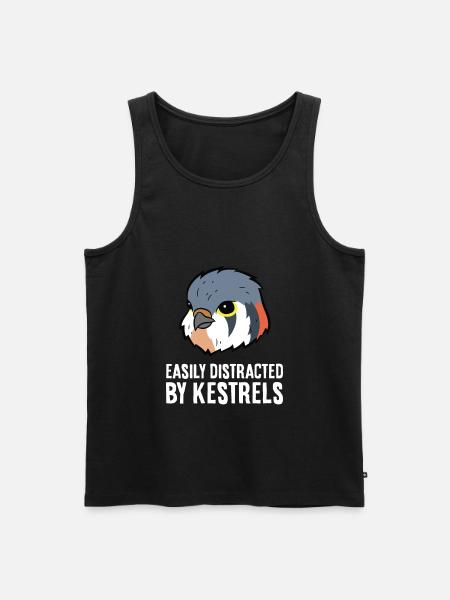 Easily Distracted By Kestrels - Men's Premium Organic Tank Top - black