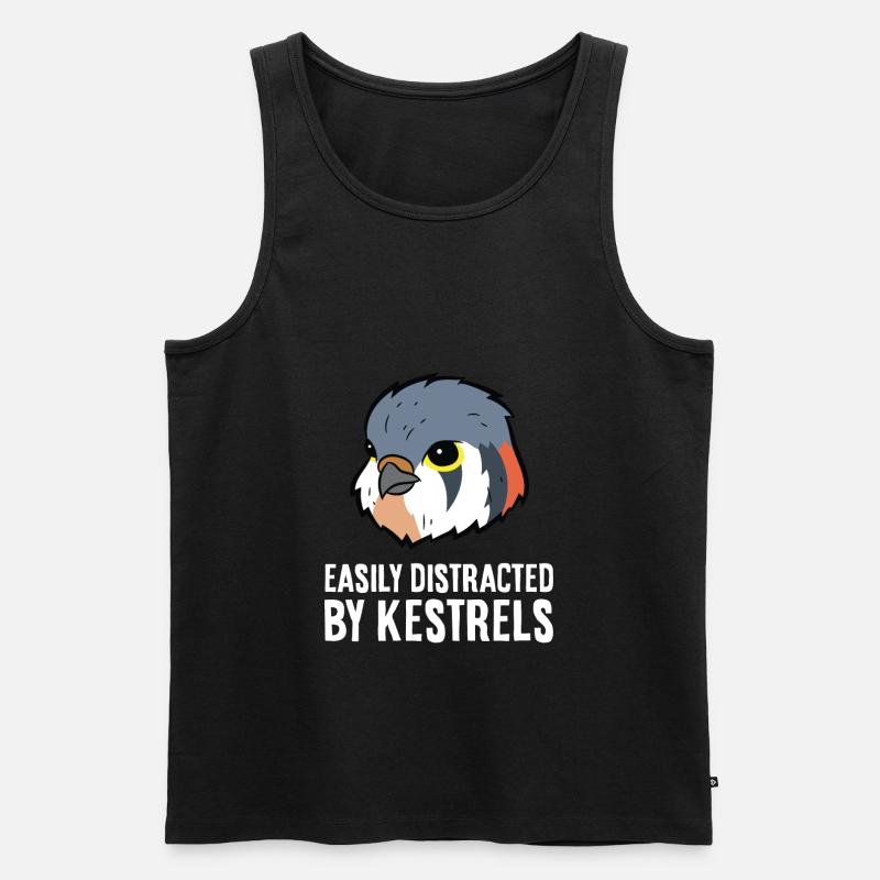 Easily Distracted By Kestrels - Men's Premium Organic Tank Top - black
