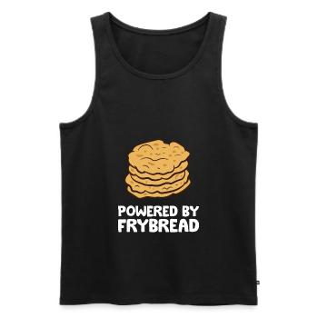 Powered By Frybread - Men's Premium Organic Tank Top - black - Front - Michal (187cm)