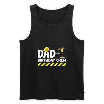 Construction Birthday Party Dad Of The Birthday - Men's Premium Organic Tank Top - black - Front - AI Model Male 178 light (178cm)