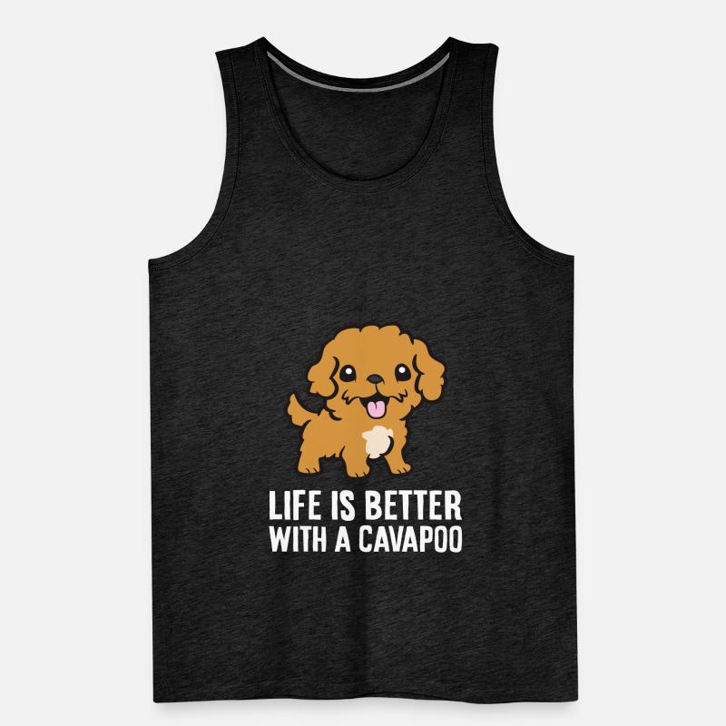 Cavapoo Haustier Hund Das Leben ist besser mit Männer Premium Bio Tank Top