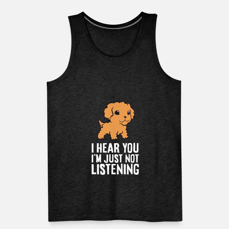 Cavapoo Ich höre dich, ich höre nur nicht zu Männer Premium Bio Tank Top