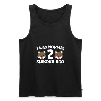 I Was Normal 2 Shikoku Ago Japan Dog Kochi-Ken - Men's Premium Organic Tank Top - black - Front - Michal (187cm)