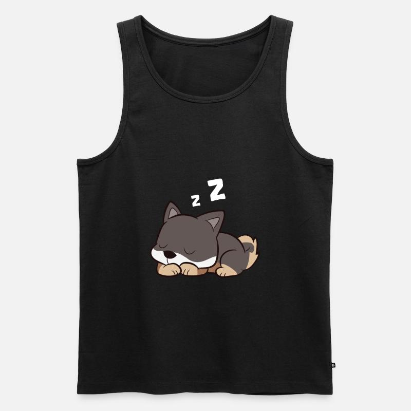 Shikoku Hund Sovende Kochi-Ken Hund Japan - Herre Premium økologisk tanktop - sort