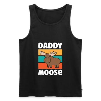 Papa-Elch Passend zum Elch Papa-Elch - Männer Premium Bio Tank Top - Schwarz - Vorne - AI Model Male 178 light (178cm)